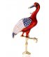 SB149 - Oil flamingo red-crowned alloy brooch